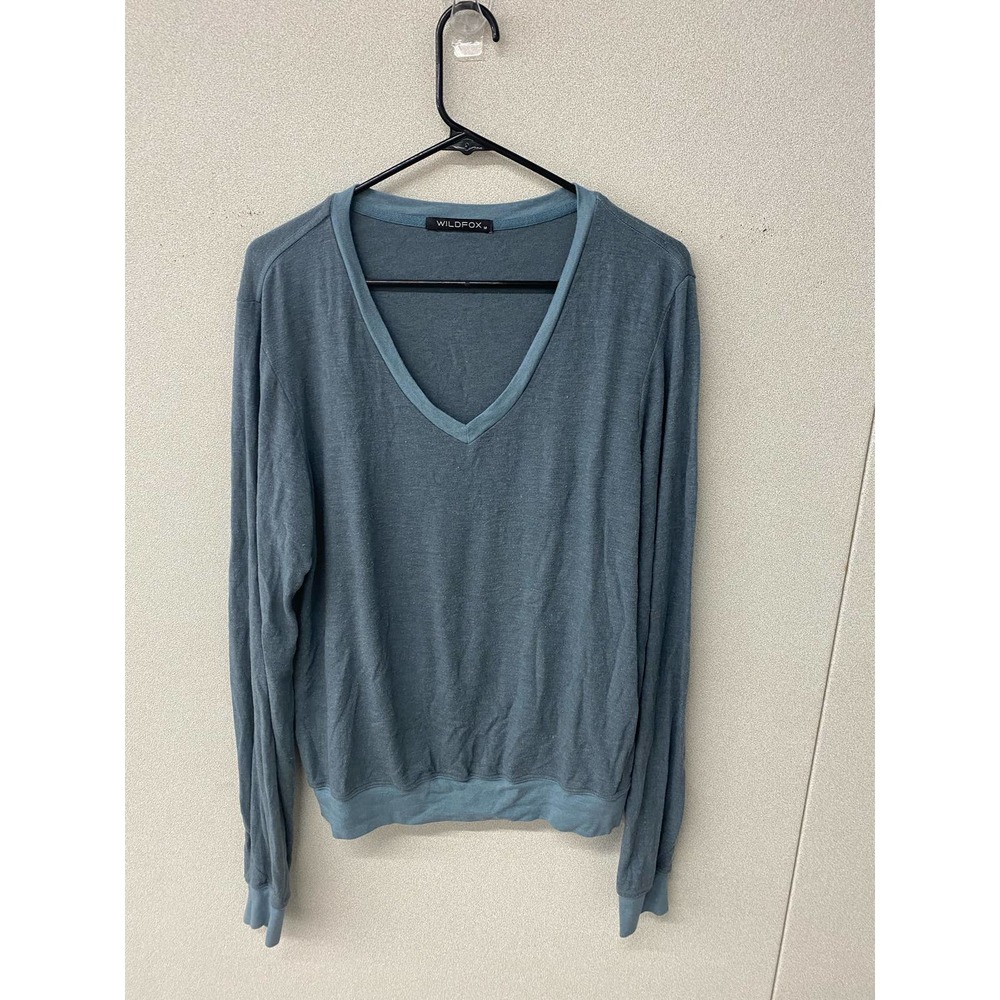 Wildfox Sweater Turquoise V Neck Size M